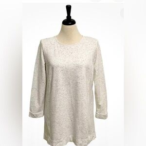 J Jill black / cream speckled tunic size Large